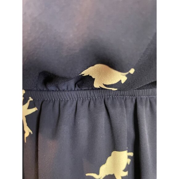 Everly Navy Sleeveless Dress With Elephant Print & Adjustable Straps Size S - Picture 13 of 13